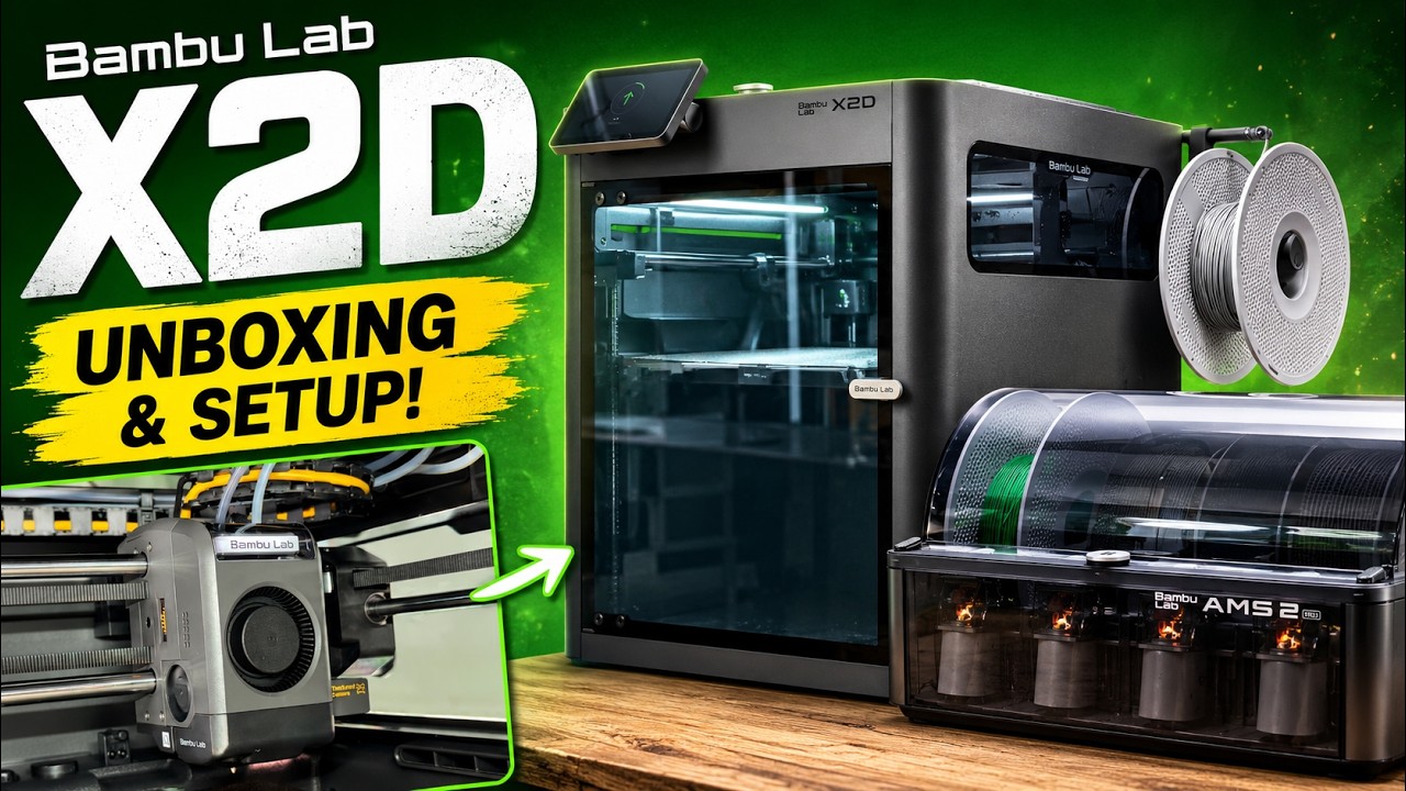 Bambu Lab X2D Unboxing, Setup & First Print | My NEW 3D Printer