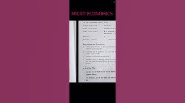 Micro Economics Question paper Delhi university (SOL) B com programme