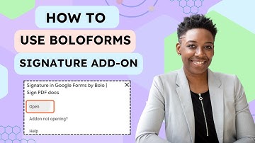 How to use BoloForms Signature addon