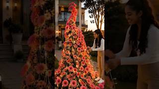 Stunning DIY Peacock Garden with Flowers 🌸🦚 | Viral Backyard Decor #shorts