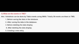 What are the events in TMG