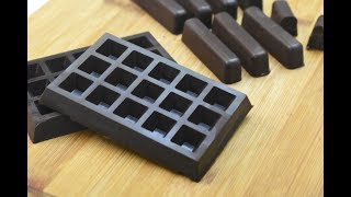 صنع الشوكولاتاالأصلية الصلبة بطريقتين بدون خلاط ‏👌🏻🤚🏻Dark Chocolate