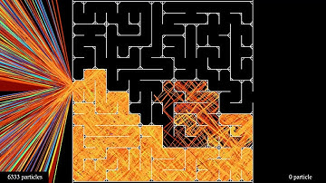 Shooting laser beams at a 16 by 16 maze with slanted corners