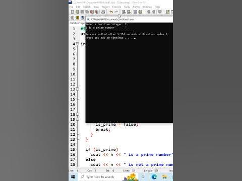 C++ Prime Number check program || #c #program #forloop #loops # ...