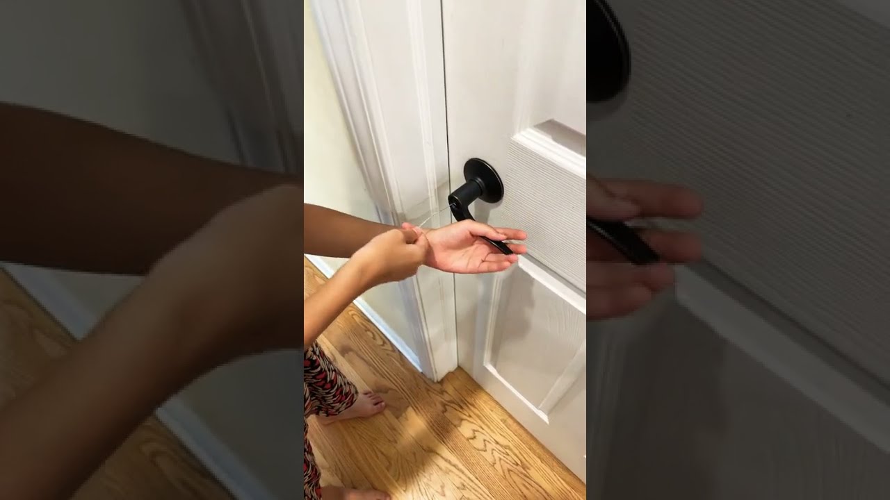 Use A Large Paper Pin To Unlock The Door Handle From Outside