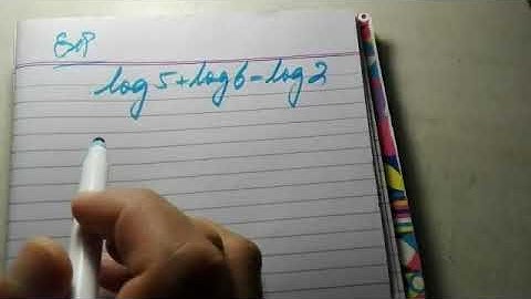 application of sum or difference of log into single log