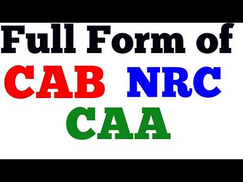 Cab Caa Nrc Poi Full Form Full Form Of Cab Poi Nrc Caa In English Full Details Youtube