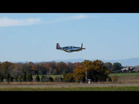 P-51c take off then low pass at KHWY at 1154 on Oc...