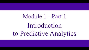 DSCI 622 Module 1 - Part 1: Introduction to Predictive Analytics