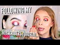 I TRIED FOLLOWING *A SUBSCRIBER'S* MAKEUP TUTORIAL.. | sophdoesnails