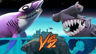 GIANT HAMMERHEAD VS GIANT DARKHAMMER + ALL TRAILER - Hungry Shark World VS Hungry Shark Evolution