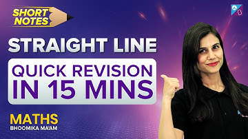 JEE MAIN 2023 - Short Notes | Straight Line | Maths Rapid Revision | Bhoomika Ma