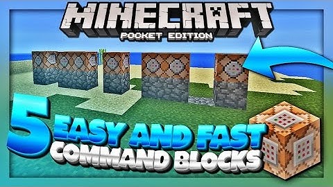 5 Easy and Simple Command Blocks Tutorial - MCPE 1.1 Command Blocks (Minecraft Pocket Edition)