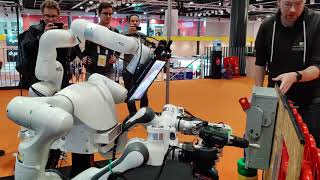 Professor Kaspar Althoefer operates a robot using haptic technology