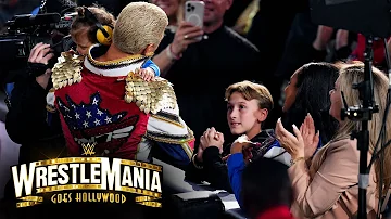 Rhodes gifts his weight belt to the son of the late Jon Huber: WrestleMania 39 Sunday Highlights