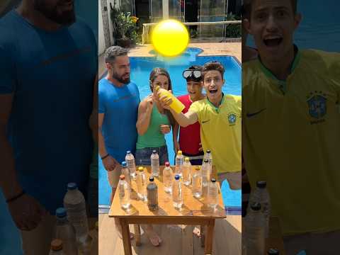 Qual cor vai cair na piscina?!😱#shorts #challenge