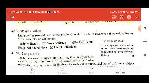 String literal in Python by Dr Surya Pratap Singh