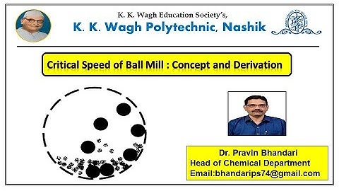 Critical Speed of Ball Mill : Concept and Derivation