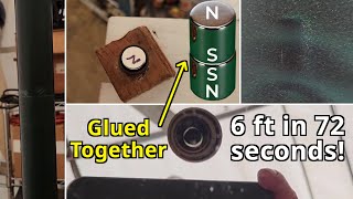 🔬#MESExperiments 48: Magnets Glued Together in Repulsion Fall Slower in a Copper Tube