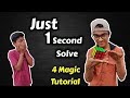 Rubiks cube magic trick tutorial just 1 seconds solve 