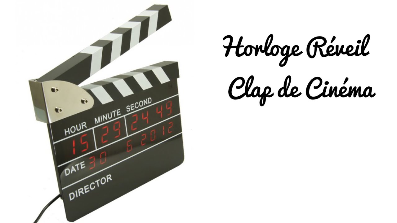 HORLOGE RÉVEIL DIGITALE - CLAP CINEMA