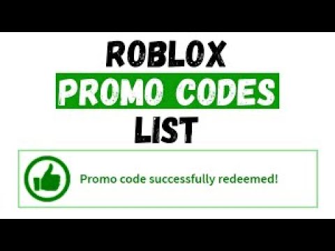 რობლოქსის პრომო კოდები 2021. ROBLOX PROMO CODS 2021