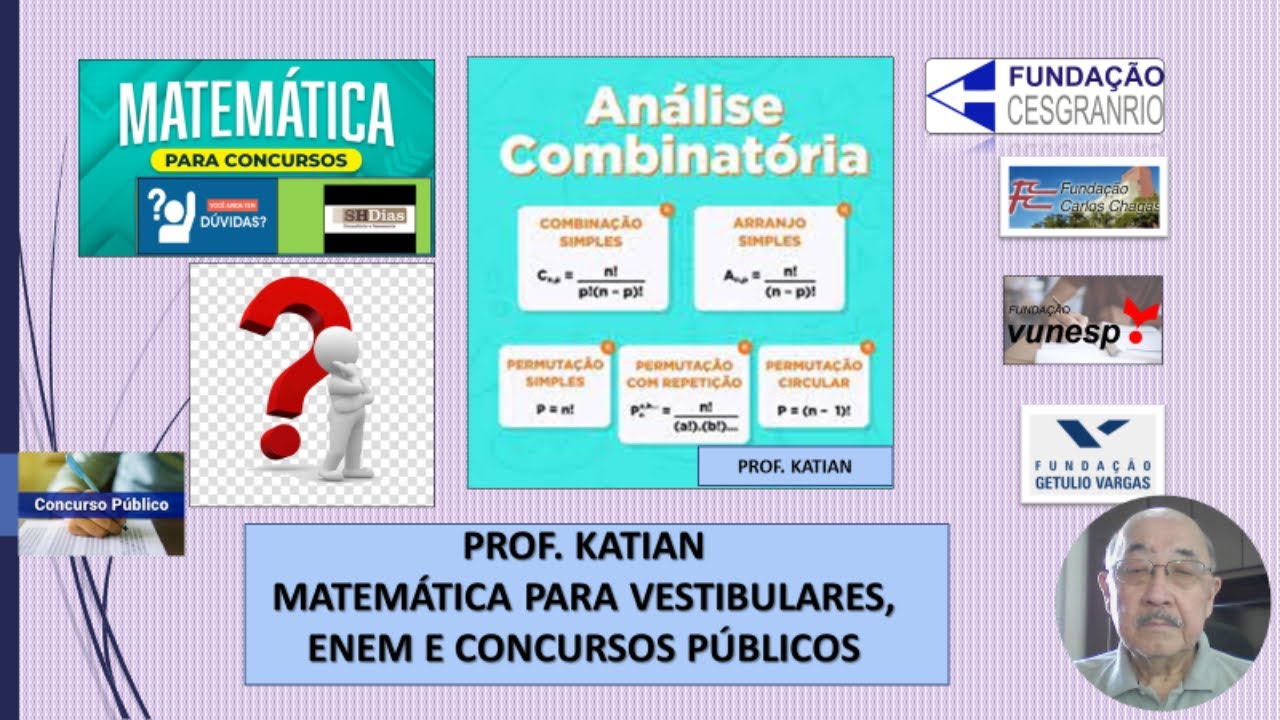 QUANDO UTILIZAR AS FÓRMULAS DA ANÁLISE COMBINATÓRIA   - CONCURSOS PÚBLICOS