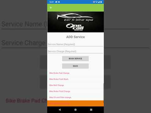OneCall CarBikeSpa - A Car-Bike Maintenance & Washing service provider App developed in Xamarin