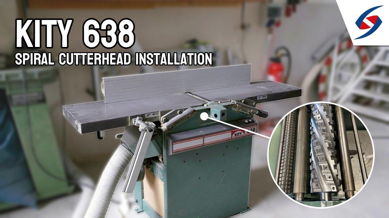 Kity 638 Planer Upgrade with Spiral Cutterhead StepbyStep