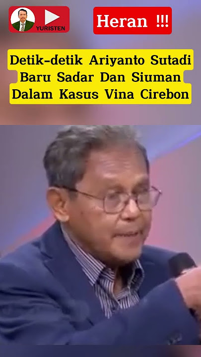 Detik-detik Ariyanto Sutadi Baru Sadar Dan Siuman Dalam Kasus Vina Cirebon #kasusvinacirebon