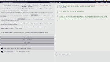 Debugging: Understanding the Differences between the freeCodeCamp and Browser Console