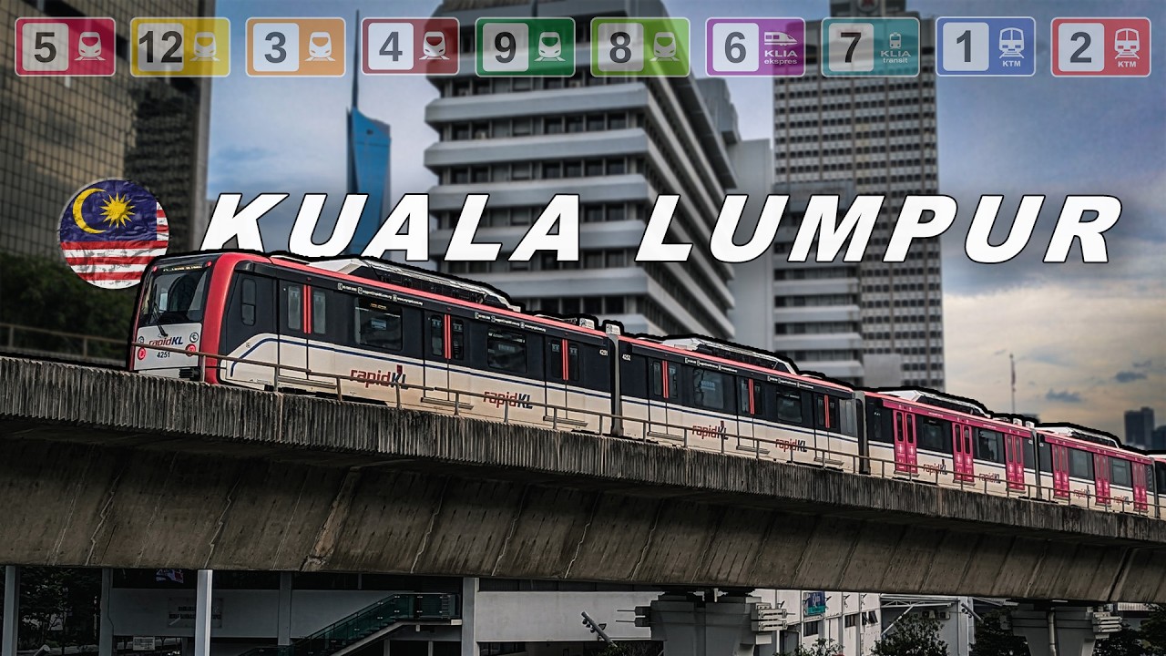 🇲🇾 Kuala Lumpur - All the Train Lines | MRT / LRT / KTM / ERL / Monorail | 2025