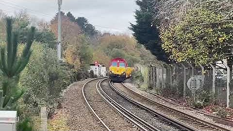DB class 66 Hamworthy engineering works dealing with an embankment 