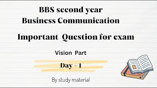 Business Communication - Vision- Important Question - Day 1