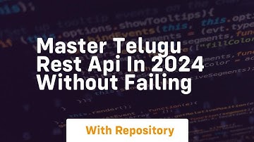 Master telugu rest api in 2024 without failing