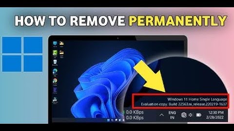How to Remove evaluation copy watermark on windows 11 insider