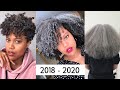 MY NATURAL SILVER HAIR JOURNEY - 2018 TO 2020 FROM TAPERED TO ARM PIT LENGTH // Samantha Pollack