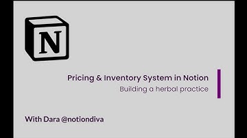 Pricing & Inventory in Notion