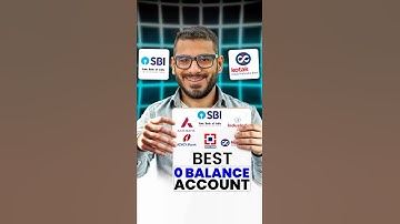 Best Zero Balance Bank Account #bankingawareness #banking