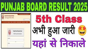 Punjab board 5th class result 2025 Kaise dekhe, how to check Punjab board 5th class result 2025