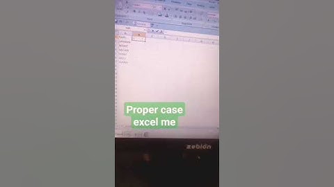 proper case in Excel short# ❤️ video#❤️
