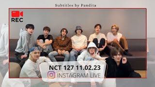 [ESP| ENG| INDO] NCT 127 Instagram Live 11.02.23