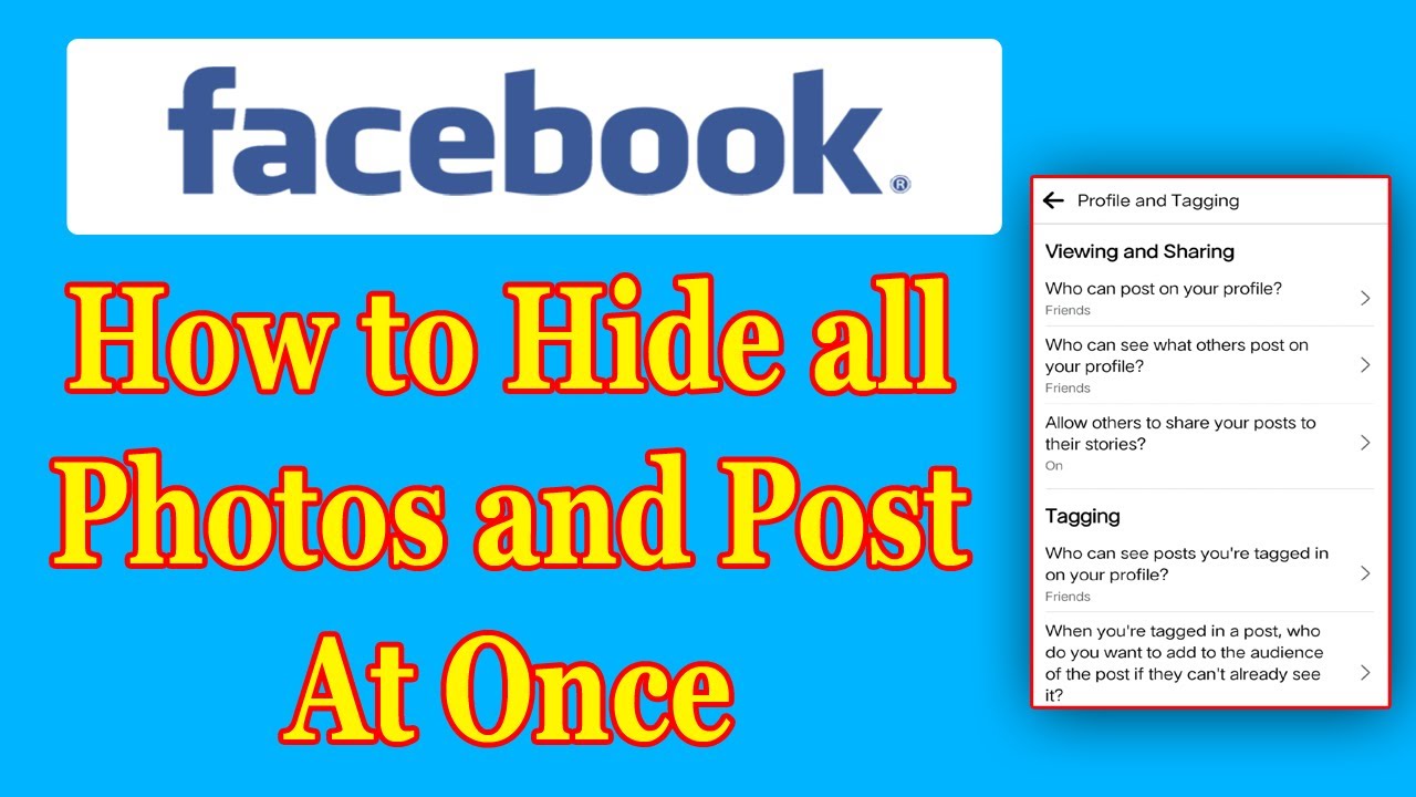 How To Hide All Facebook Photos and Post | Fb Only Me Setting