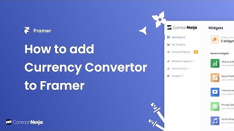 How to add a Currency Convertor to Framer