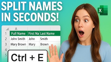 Separate First and Last Names Instantly in Excel with One Shortcut! ✨ #Excel #FlashFill #hack #tips