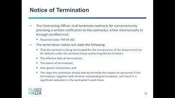 Termination for Convenience  How to Prepare Your Settlement Proposal