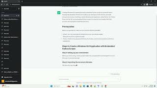 Writing Windows GUI applications with embedded Python scripts