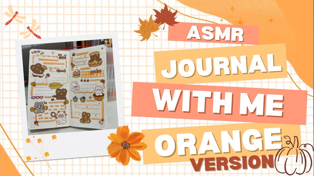 ASMR Journaling With Me 🍊 | Orange Theme Kawaii Journal