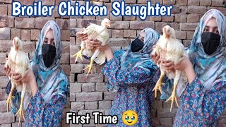 Broiler Chicken Slaughter Video 🐔 | First Experience On Broiler 🥹 | Most Requested Video 💖