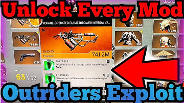 Outriders - How To Unlock EVERY Single Mod INSTANTLY For Weapons